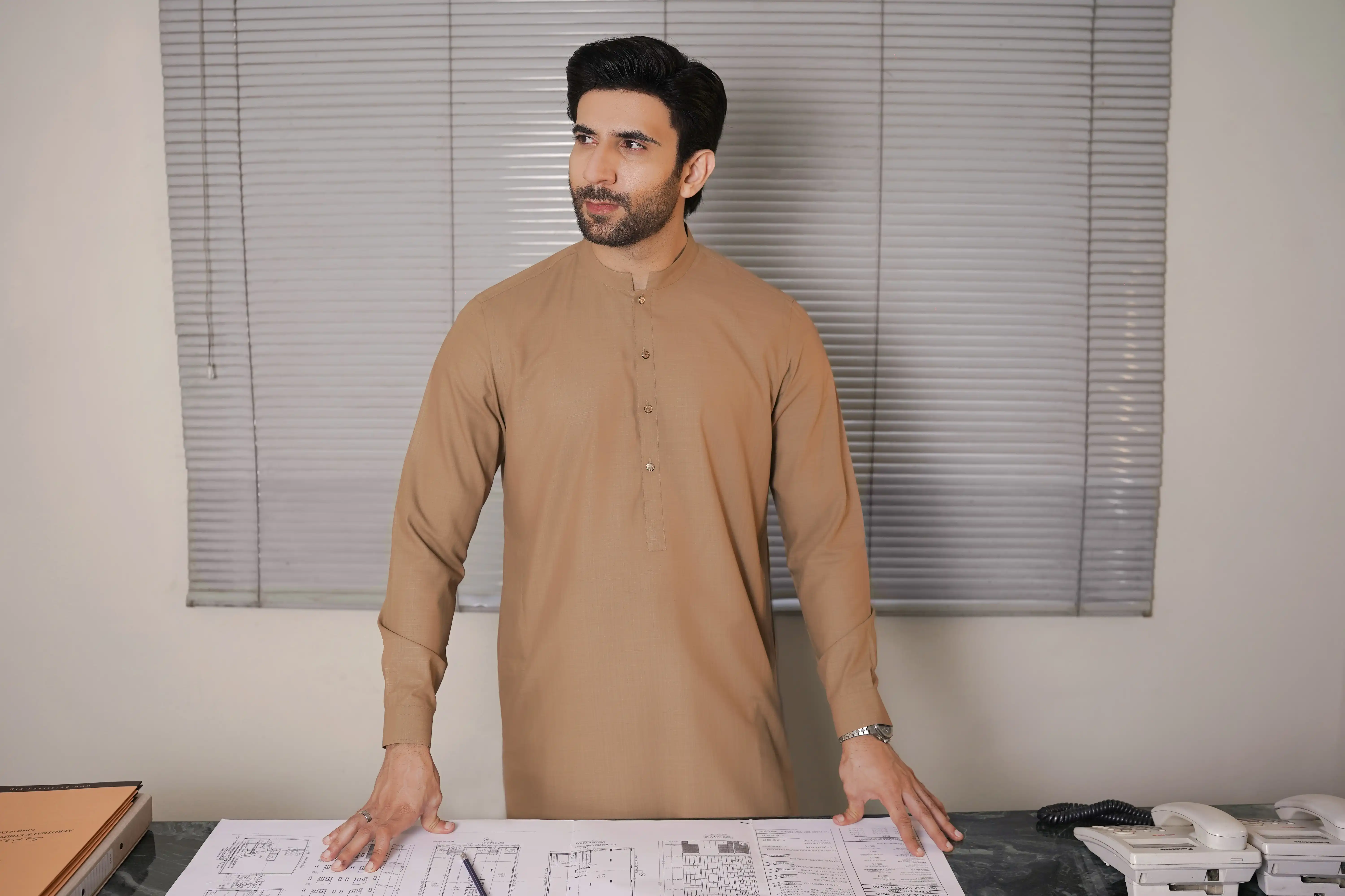 PEANUT BROWN KAMEEZ SHALWAR