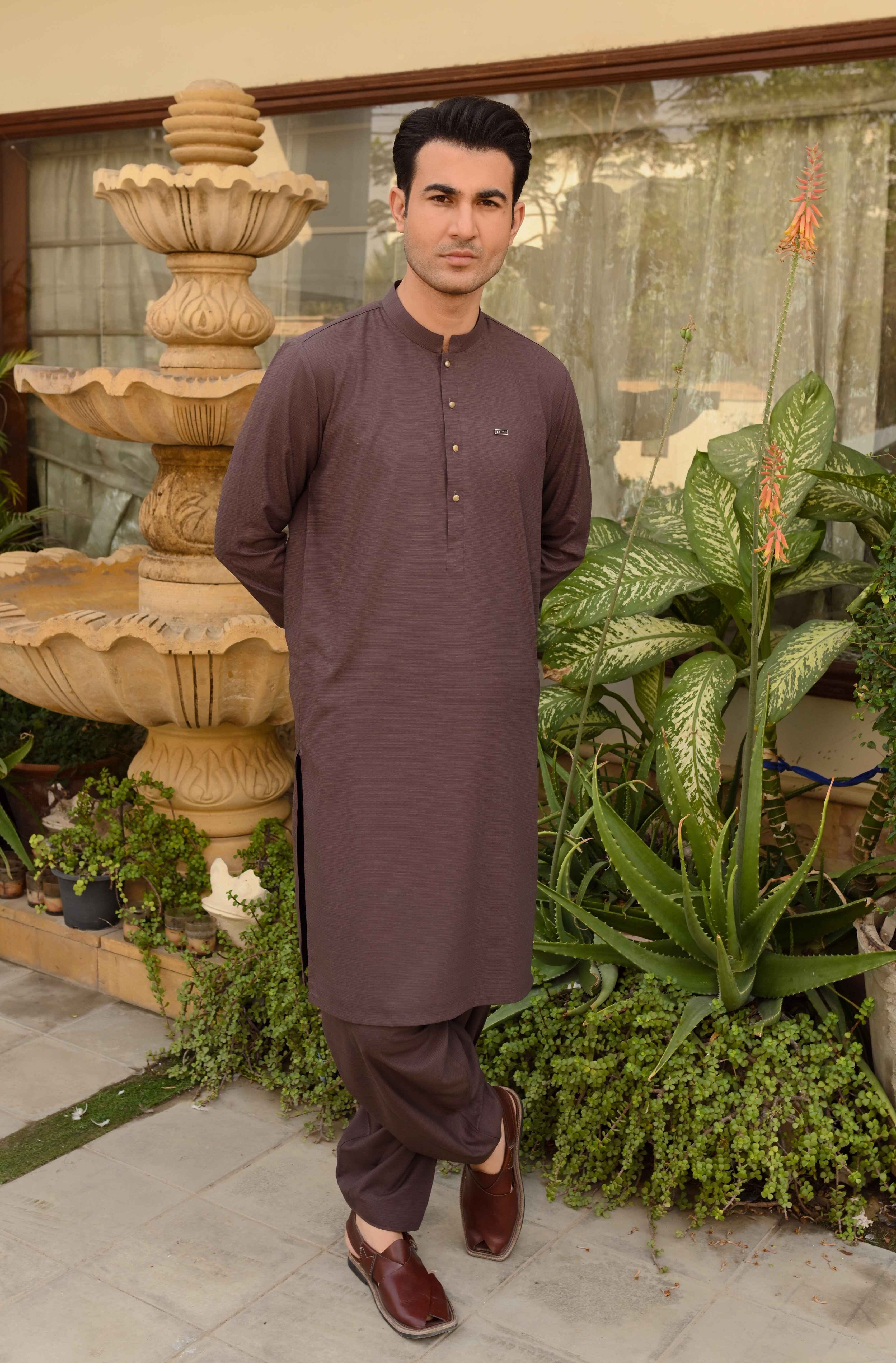 TWO-TONE RAISIN KAMEEZ SHALWAR