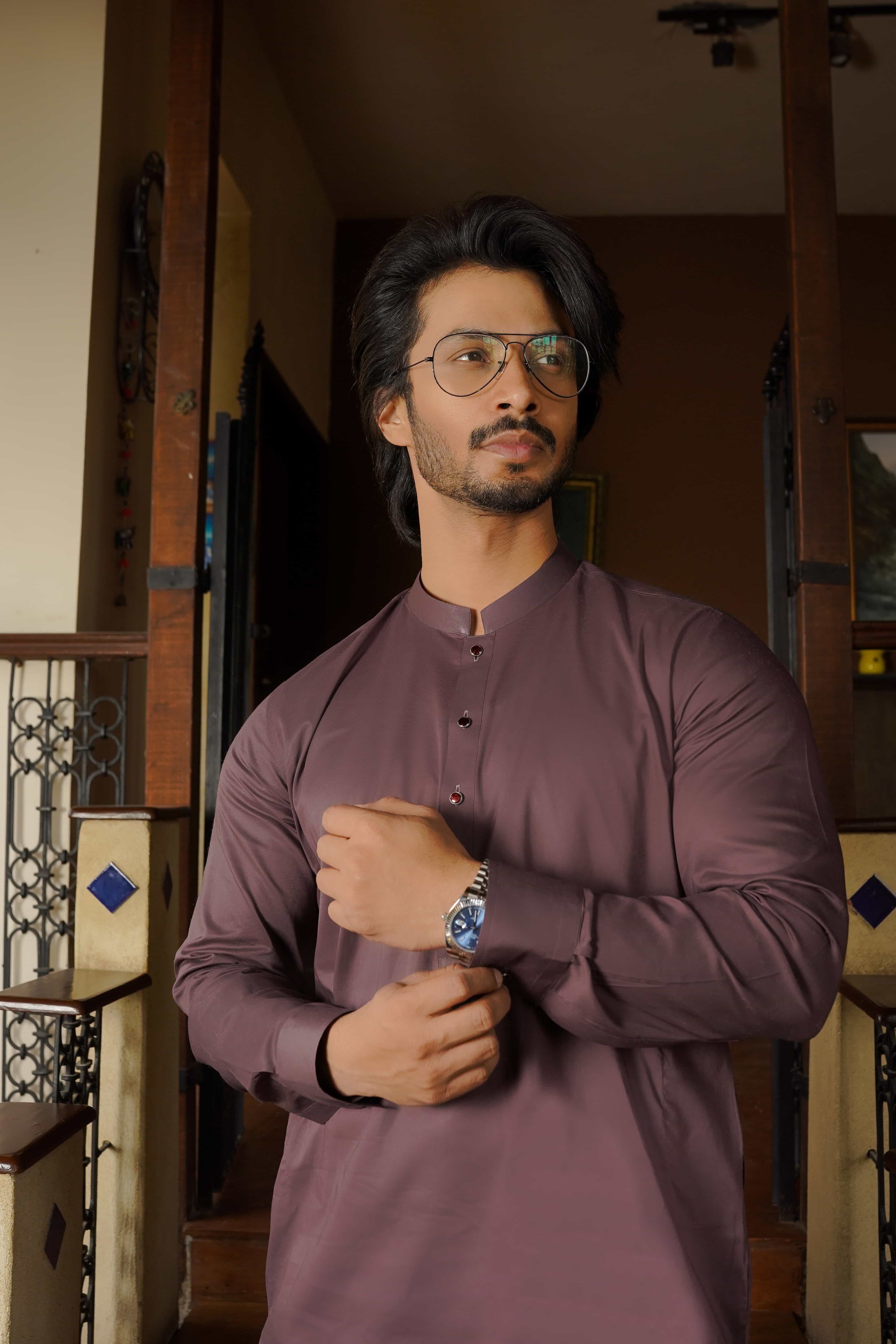 Plum Kameez Shalwar