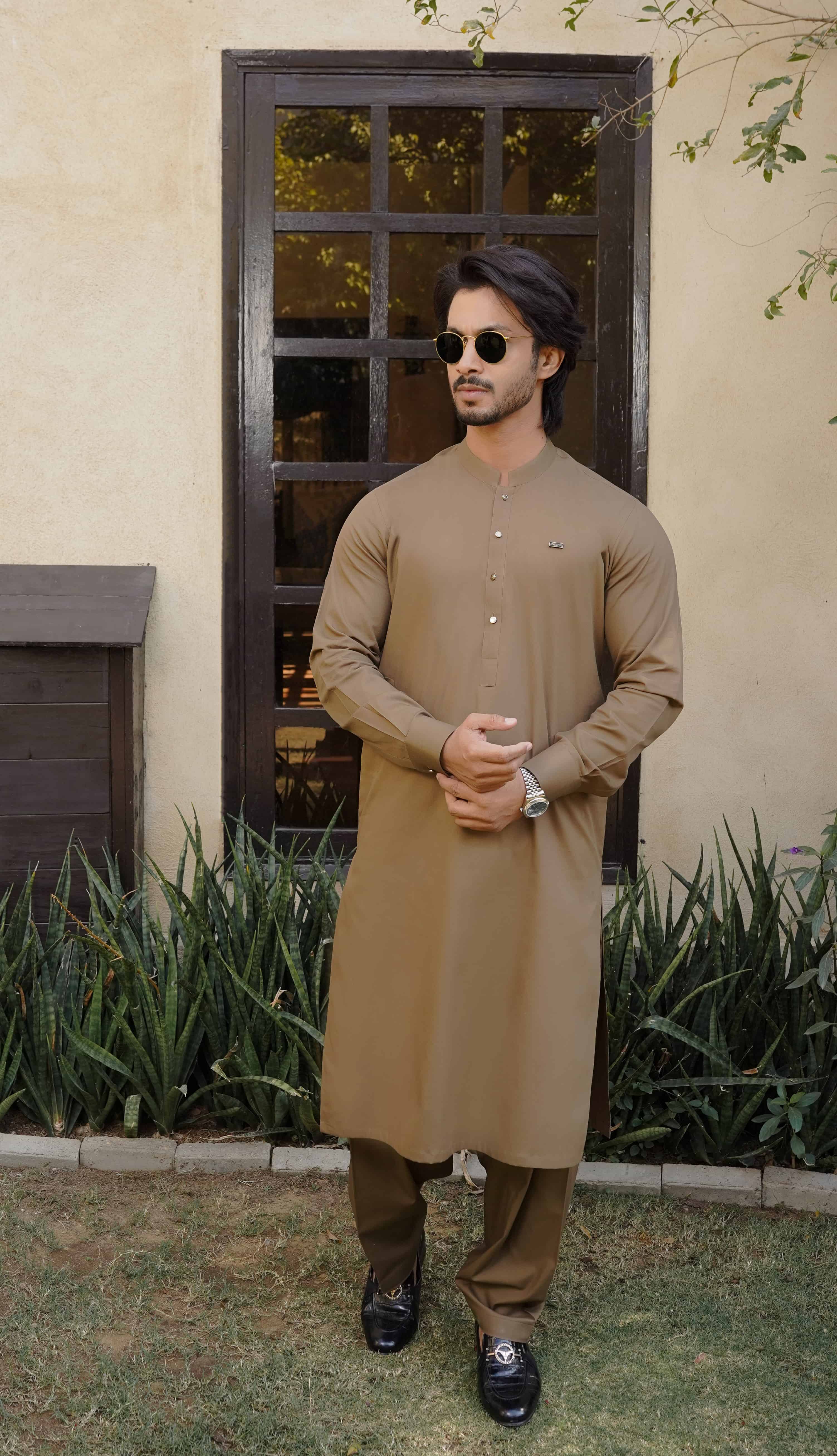 Tortilla Brown Kameez Shalwar