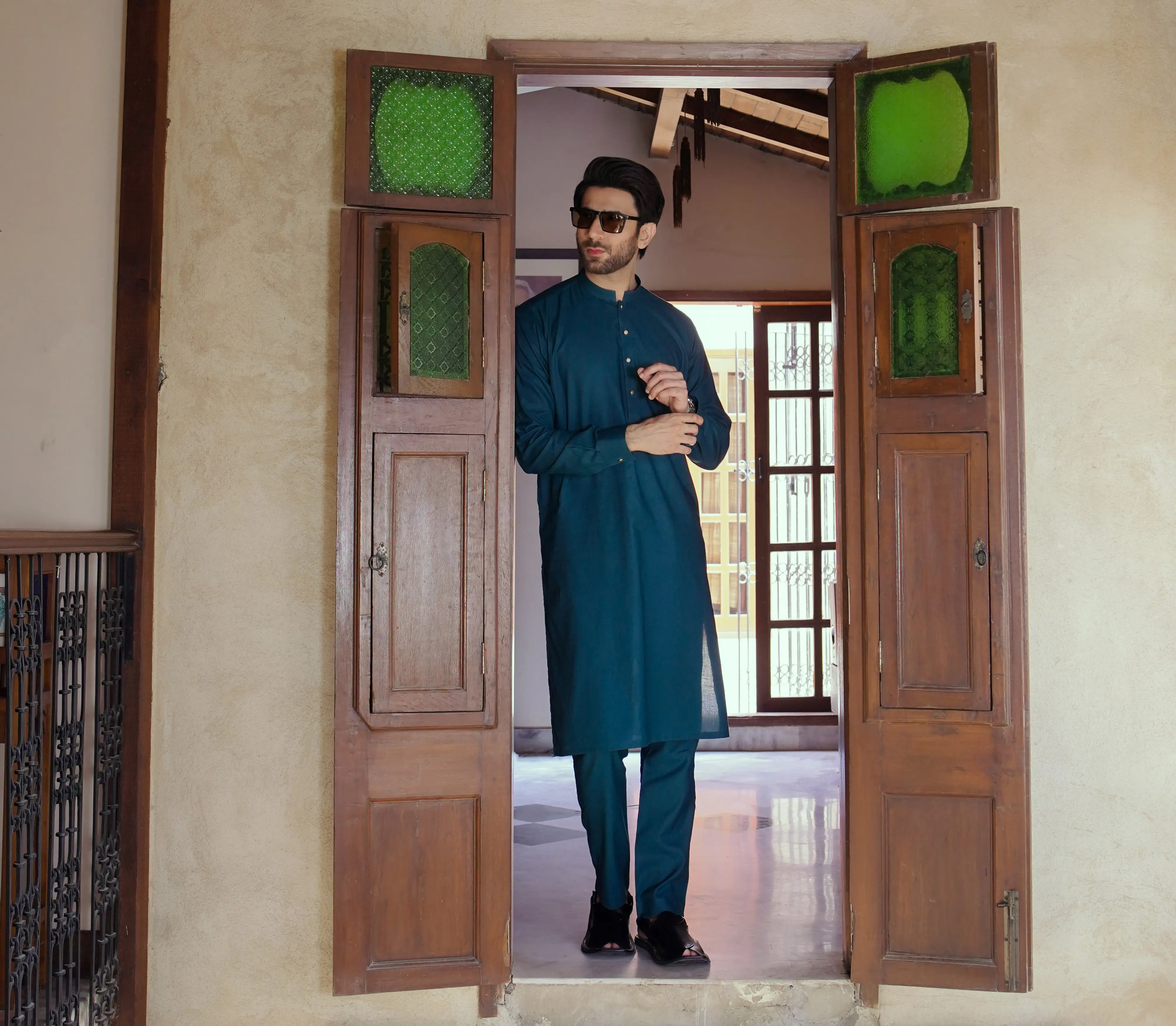 DEEP SEA GREEN KURTA PAJAMA