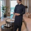 Navy Blue Kameez Shalwar