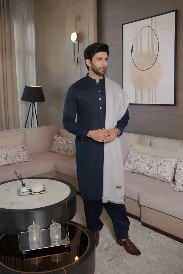 Light Gray Shawl For Men