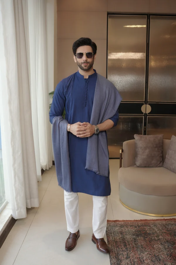 Light Blue Shawl For Men