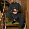 Dark Green Kameez Shalwar For Men