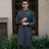 Charcoal Gray Kurta Pajama For Men