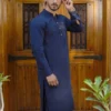 Navy Blue Kameez Shalwar For Men