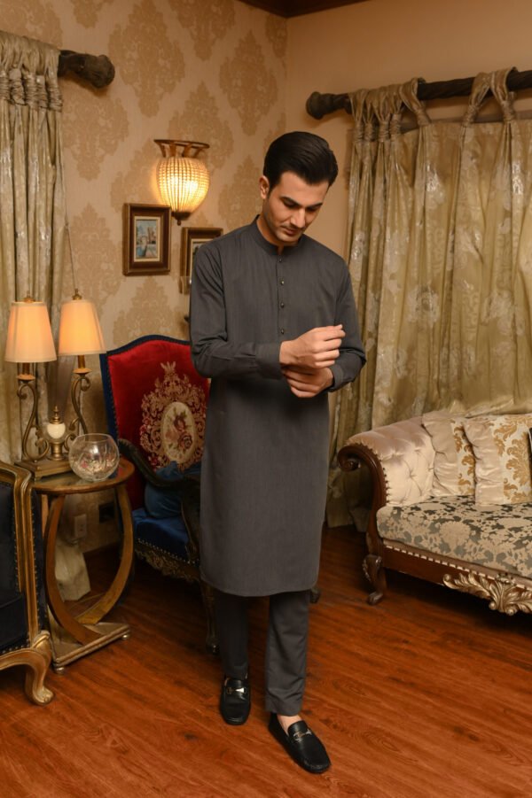 Dark Gray Kurta Pajama