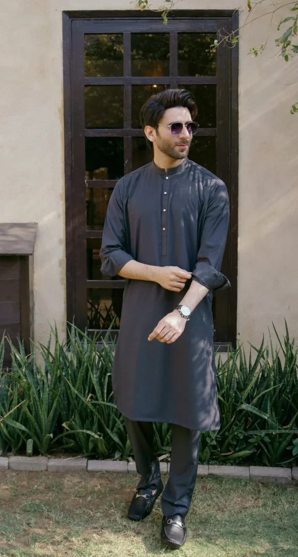 Charcoal Gray Kurta Pajama
