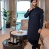 Navy Blue Kameez Shalwar For Men