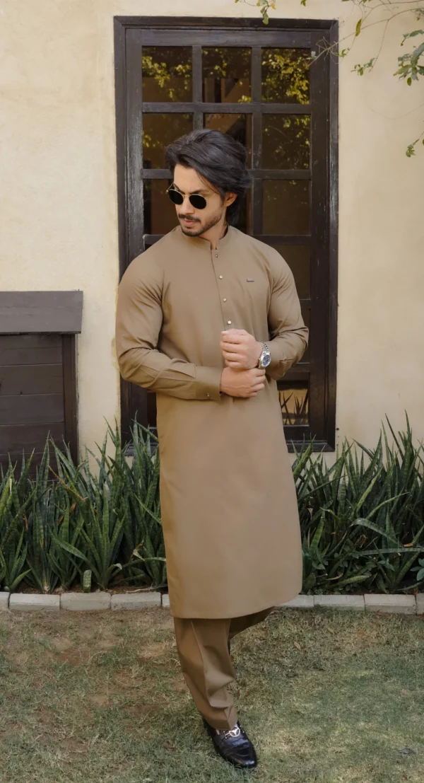 Brown Kameez Shalwar