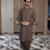 Brown Kameez Shalwar For Men