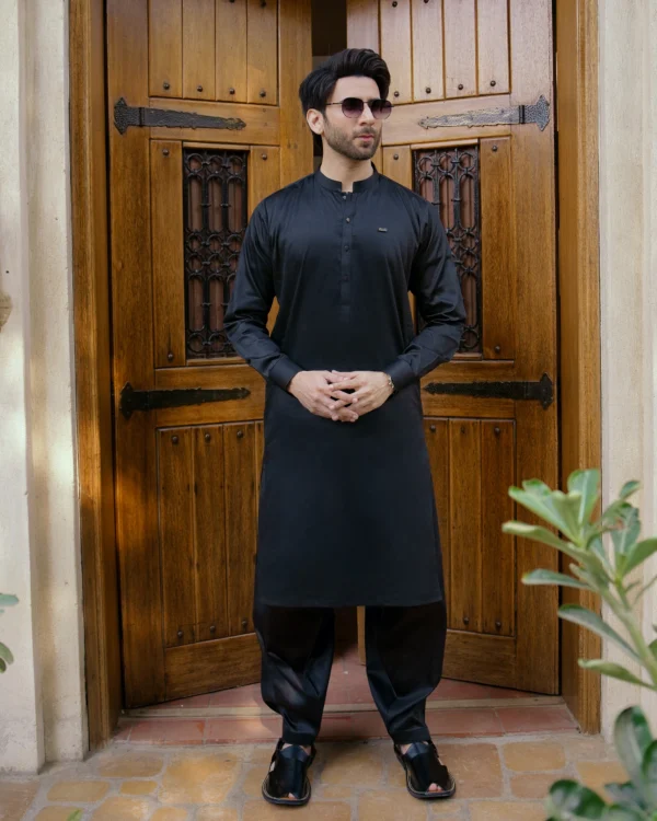 Black Kameez Shalwar For Men