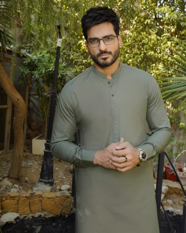 Green Kameez Shalwar For Men
