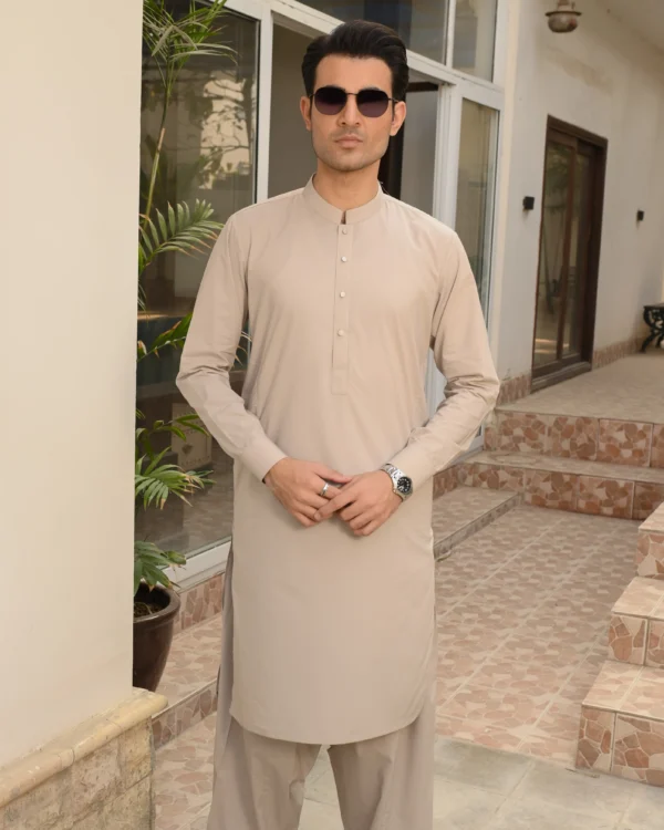 Ice Gray Kameez Shalwar